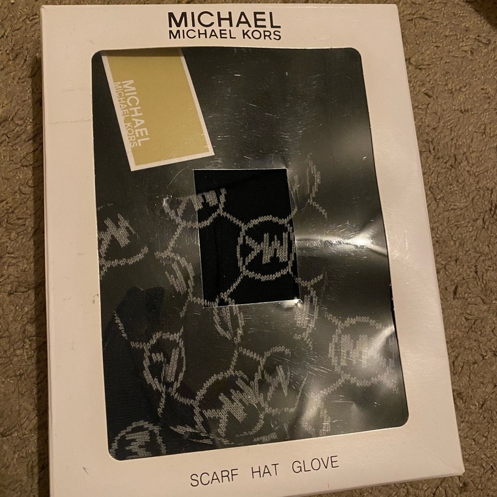 Michael Kors Black and Gray Scarves & Wraps